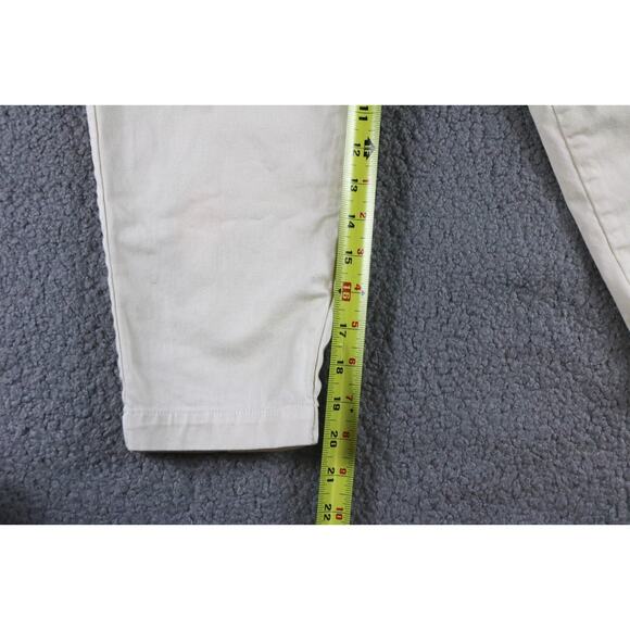 Pact Pants Womens Medium Beige Khaki Chino Organic Cotton Zip Elastic Waist - Picture 6 of 7